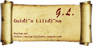 Gulás Liliána névjegykártya